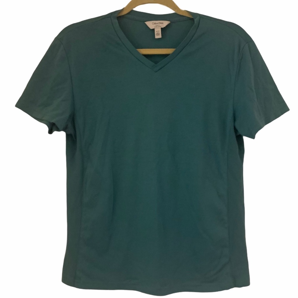 Calvin Klein Body Fit V Neck T-Shirt Blue M